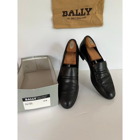 Bally Of Switzerland Oliver Loafer Shoe Black Nappa Leather Men Size 10.5 N JL main image 12